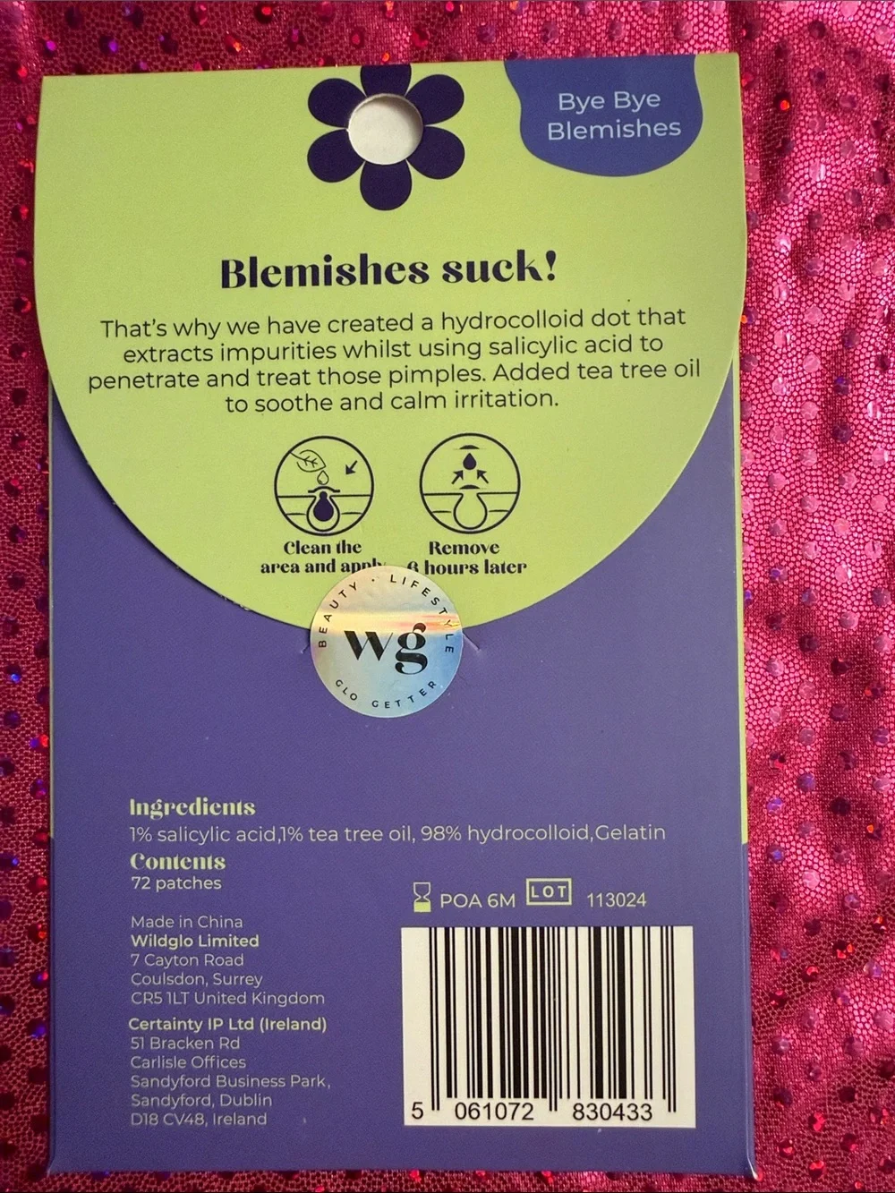 Wildglo A Good Egg Hydrocolloid Pimple Patch - White & Yellow